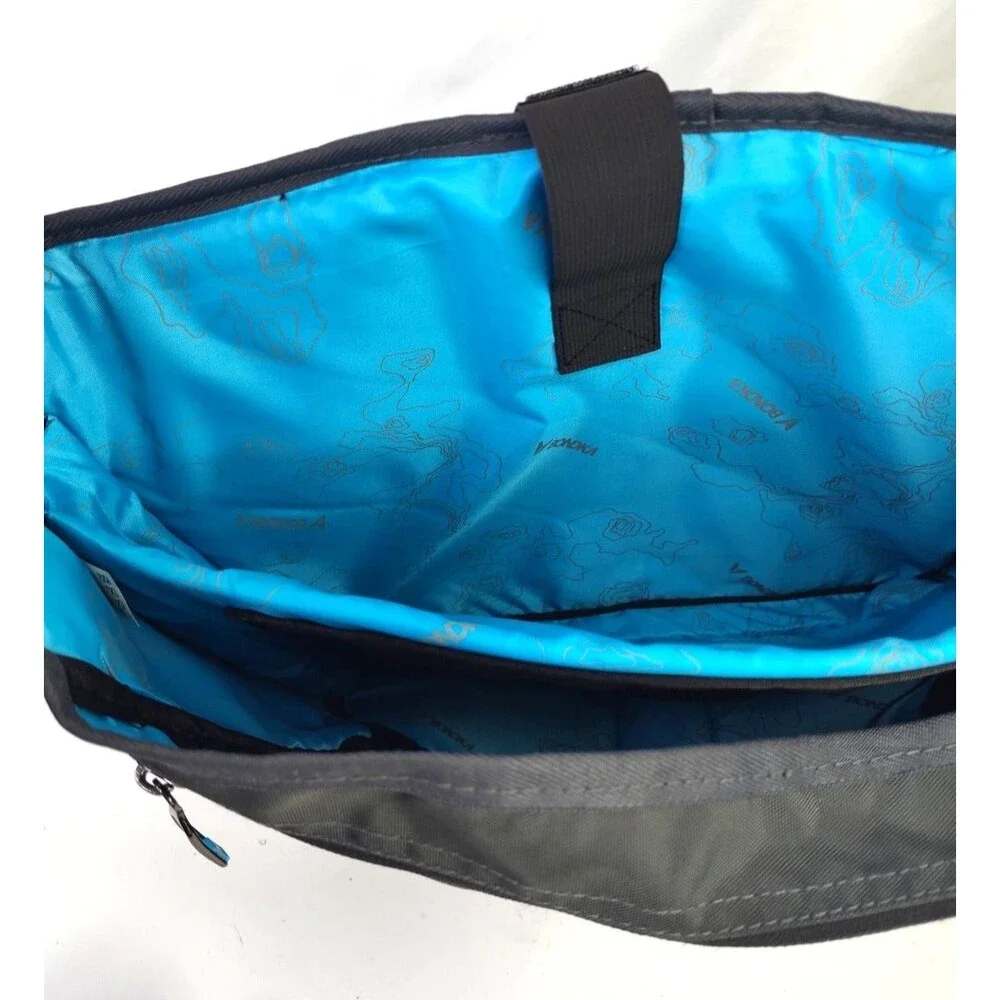 Bondka Cross Body Travel Messenger Bag Laptop & Tablet Padded Black Blue